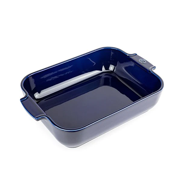 Plat four rectangulaire bleu céramique 32 cm Peugeot