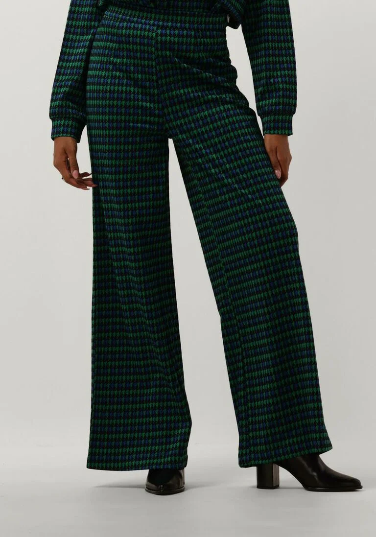 LOLLYS LAUNDRY donkergroene lollys laundry wijde broek jalisco