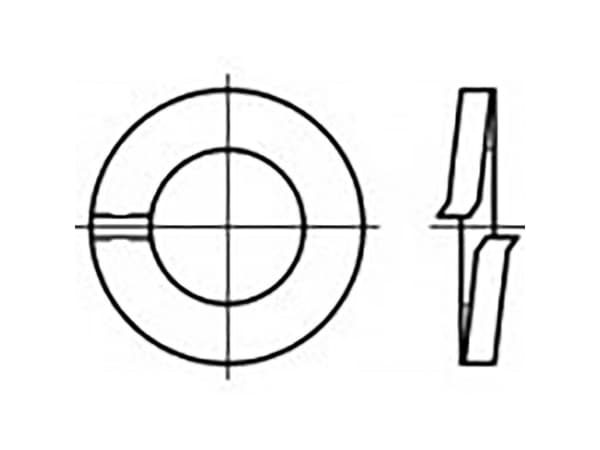 TOOLCRAFT TO-6853992 Fjederring Indvendig diameter: 3 mm DIN 127 Fjederstål 1000 stk