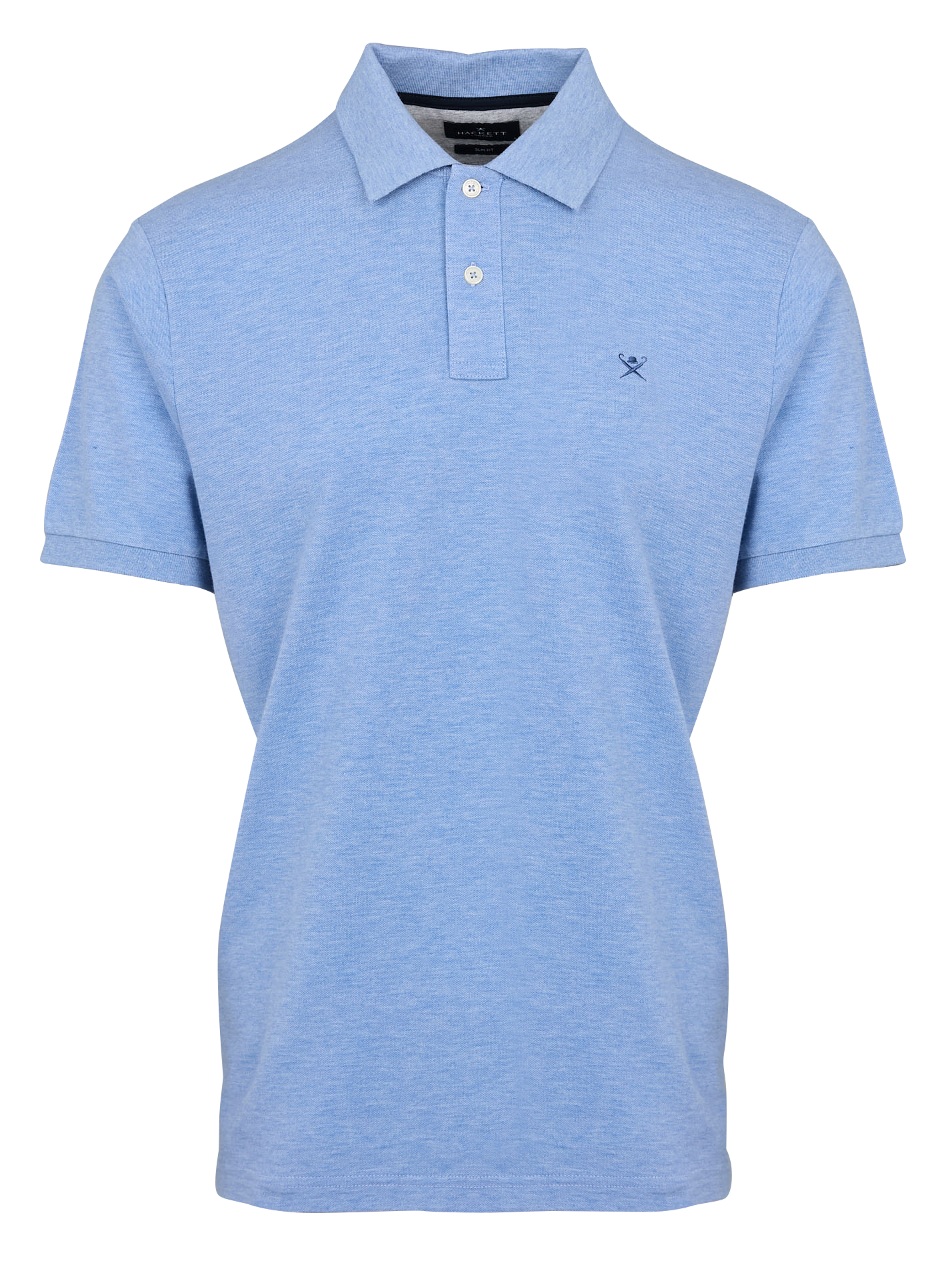 Polo slim-fit en coton piqué | Bleu