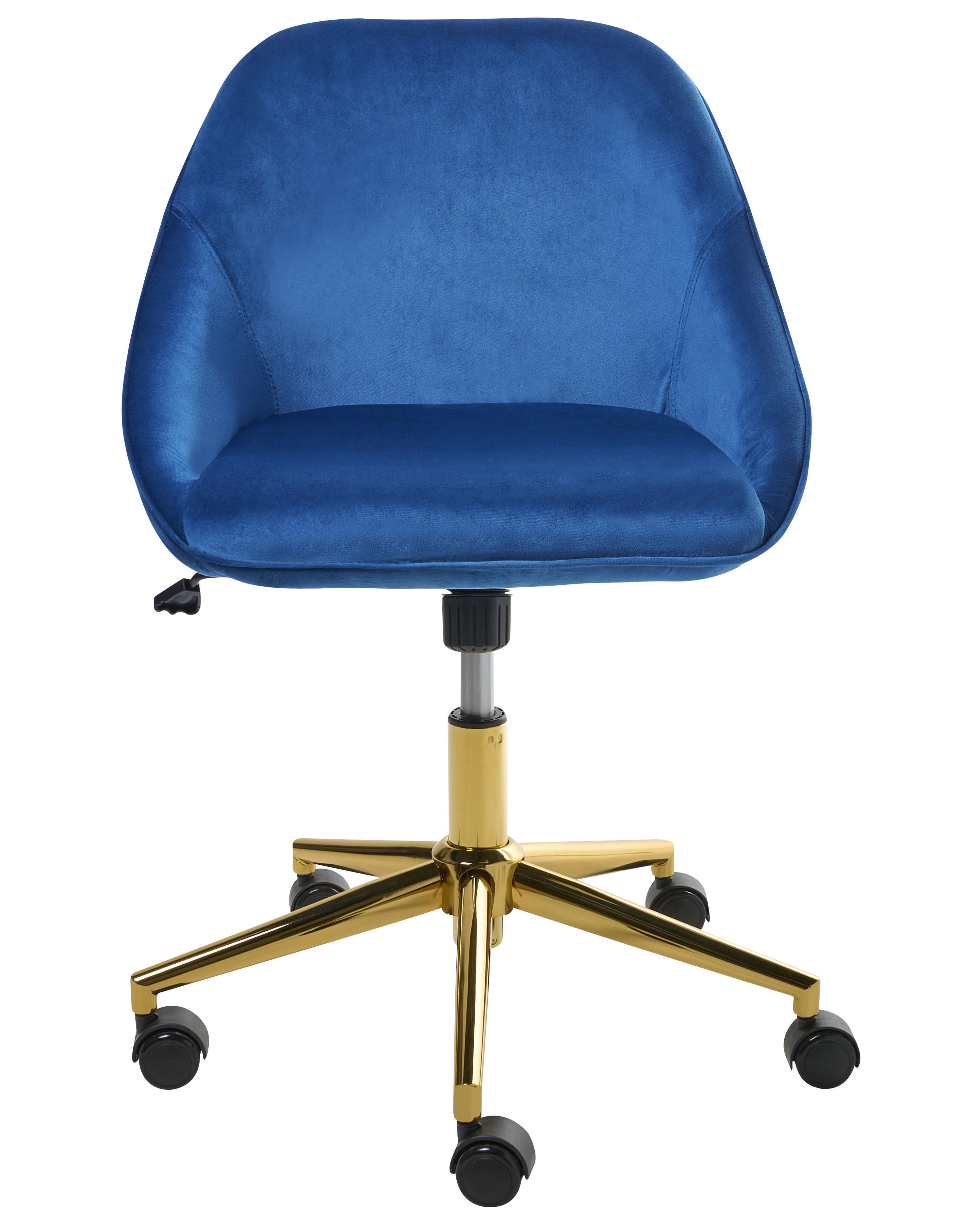 Bureaustoel BARDSDALE Fluweel Marineblauw