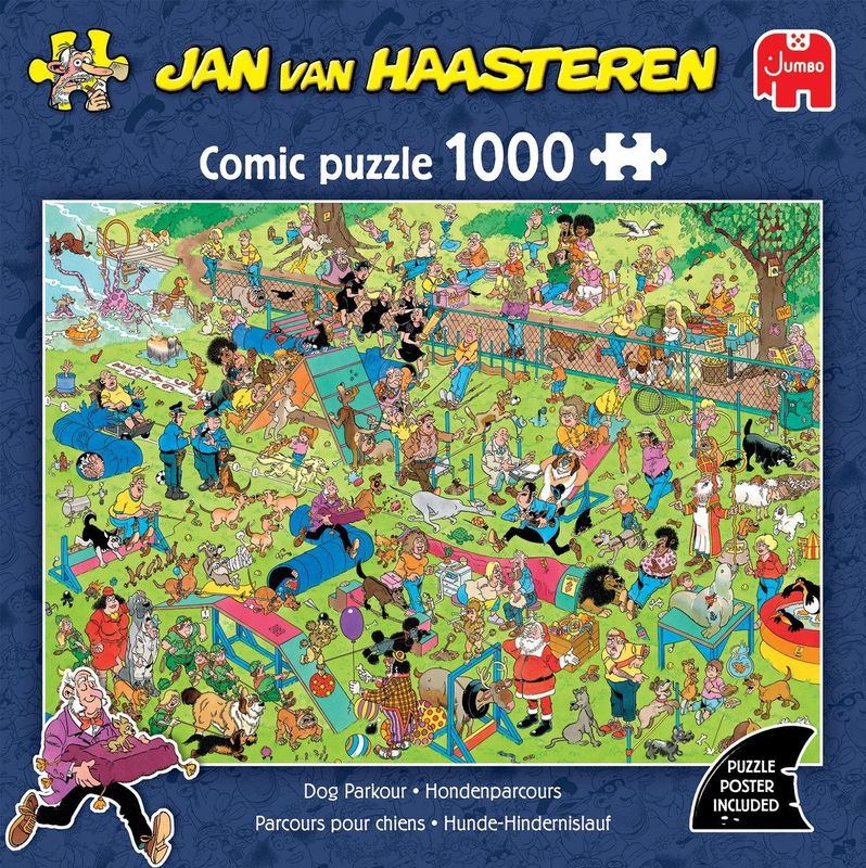 Jan Van Haasteren - Dog Parkour - Puzzel - 1000 Stukjes - 100% Gerecycled Karton