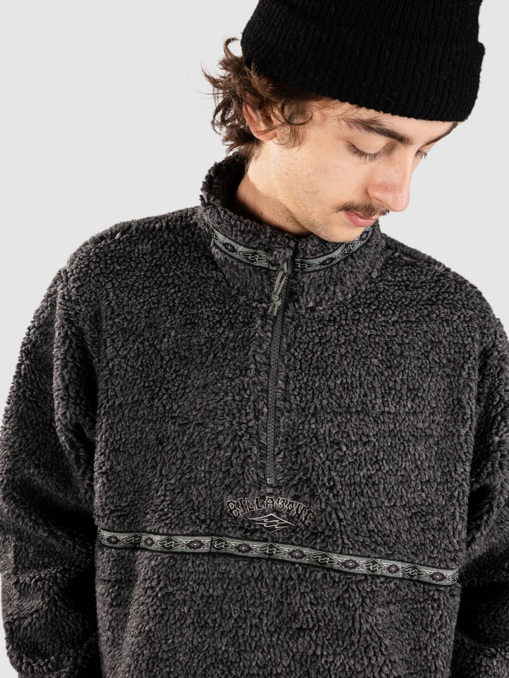Billabong Boundary Tombstone Fleece Sweater black heather