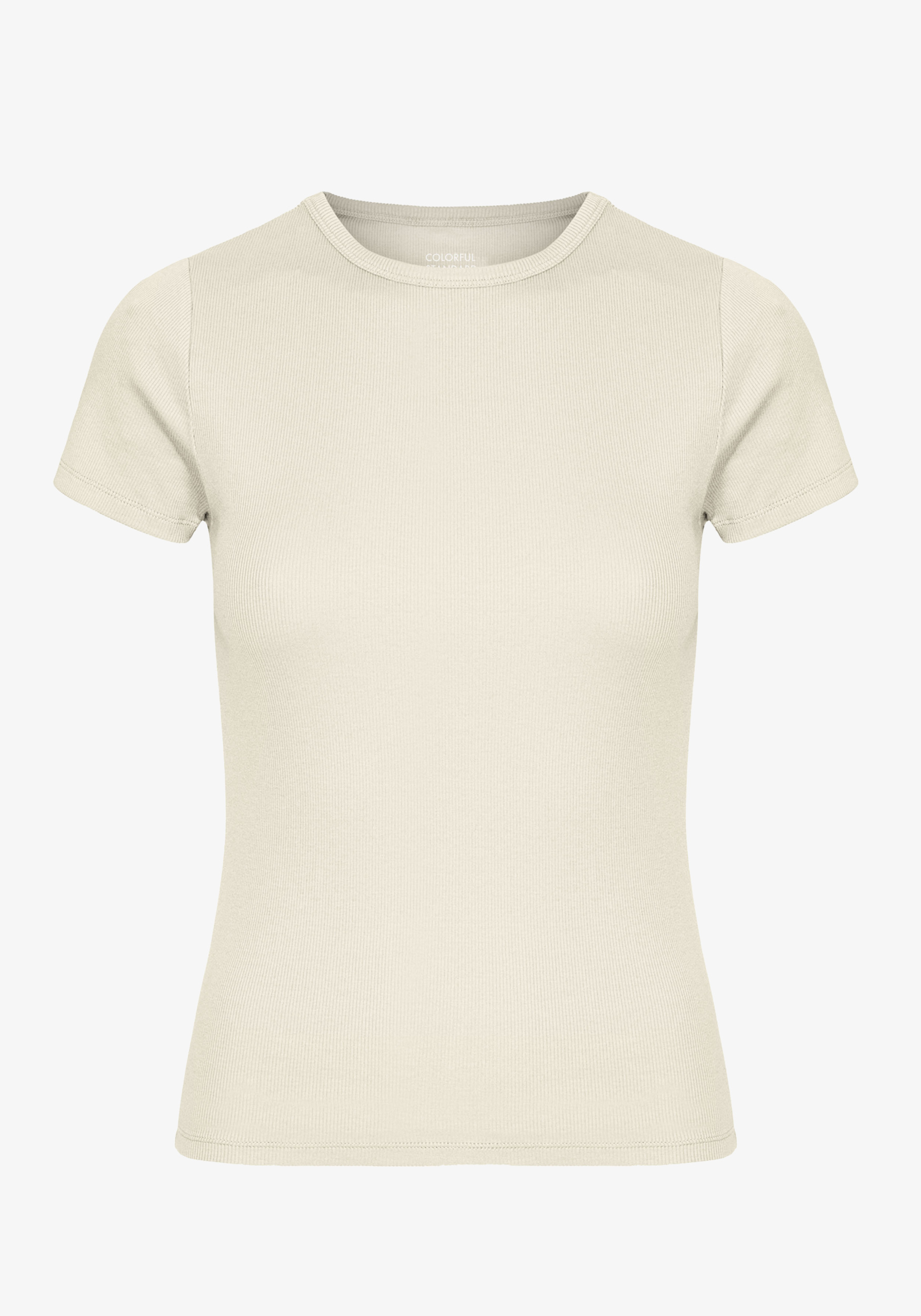 Colorful Standard Damen Rib-T-Shirt Ivory White