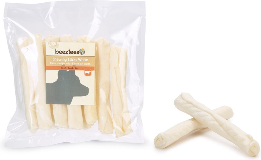 Beeztees kauwstaafjes wit rund 10 stuks