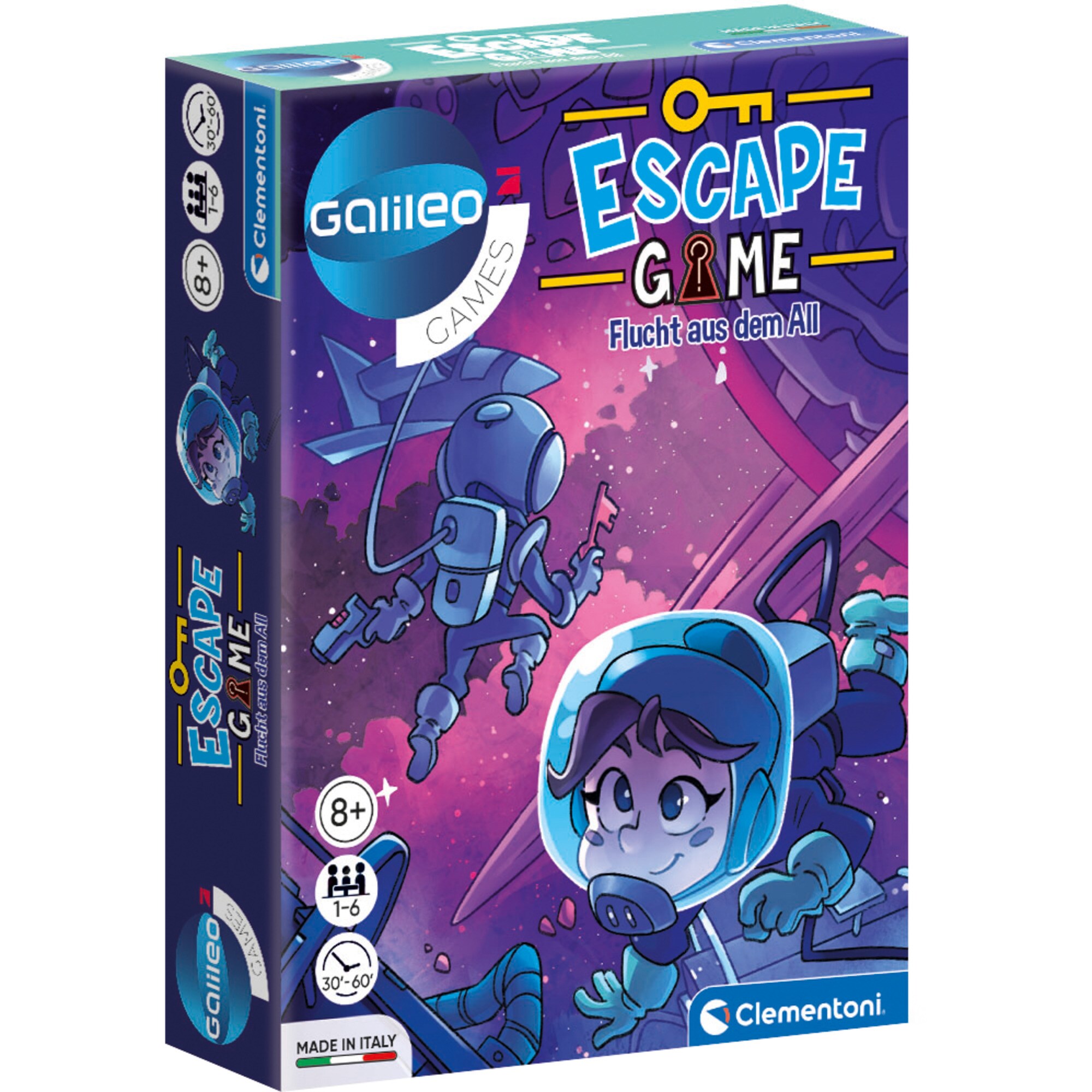Clementoni Partyspiel Escape Game - Flucht aus dem All