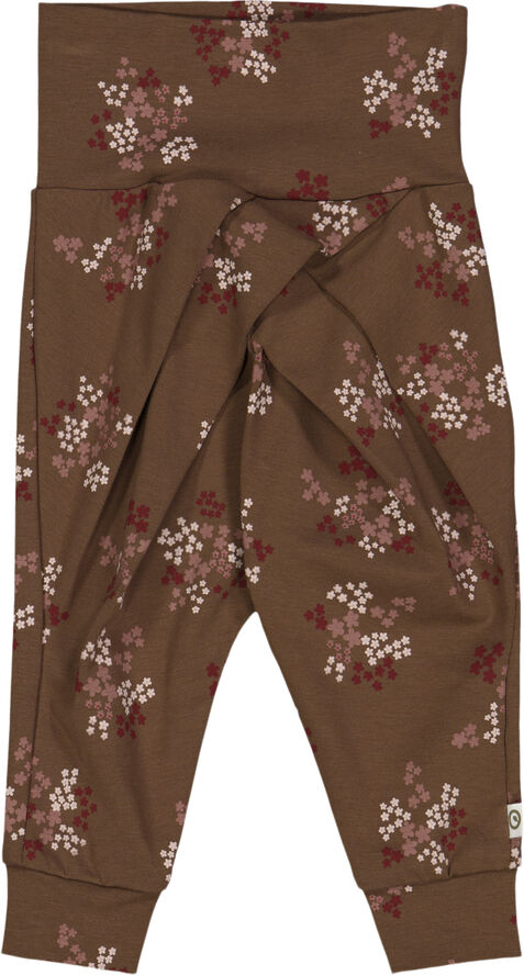Müsli by Green Cotton Flora pants baby Bark/ cabernet/ nightingale