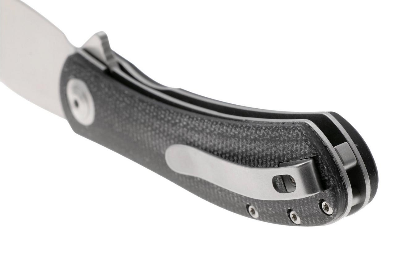 Trollsky Knives Mandu Evo MTE008 Satin 14C28N, Black Micarta, zakmes, Michael Trollsky design