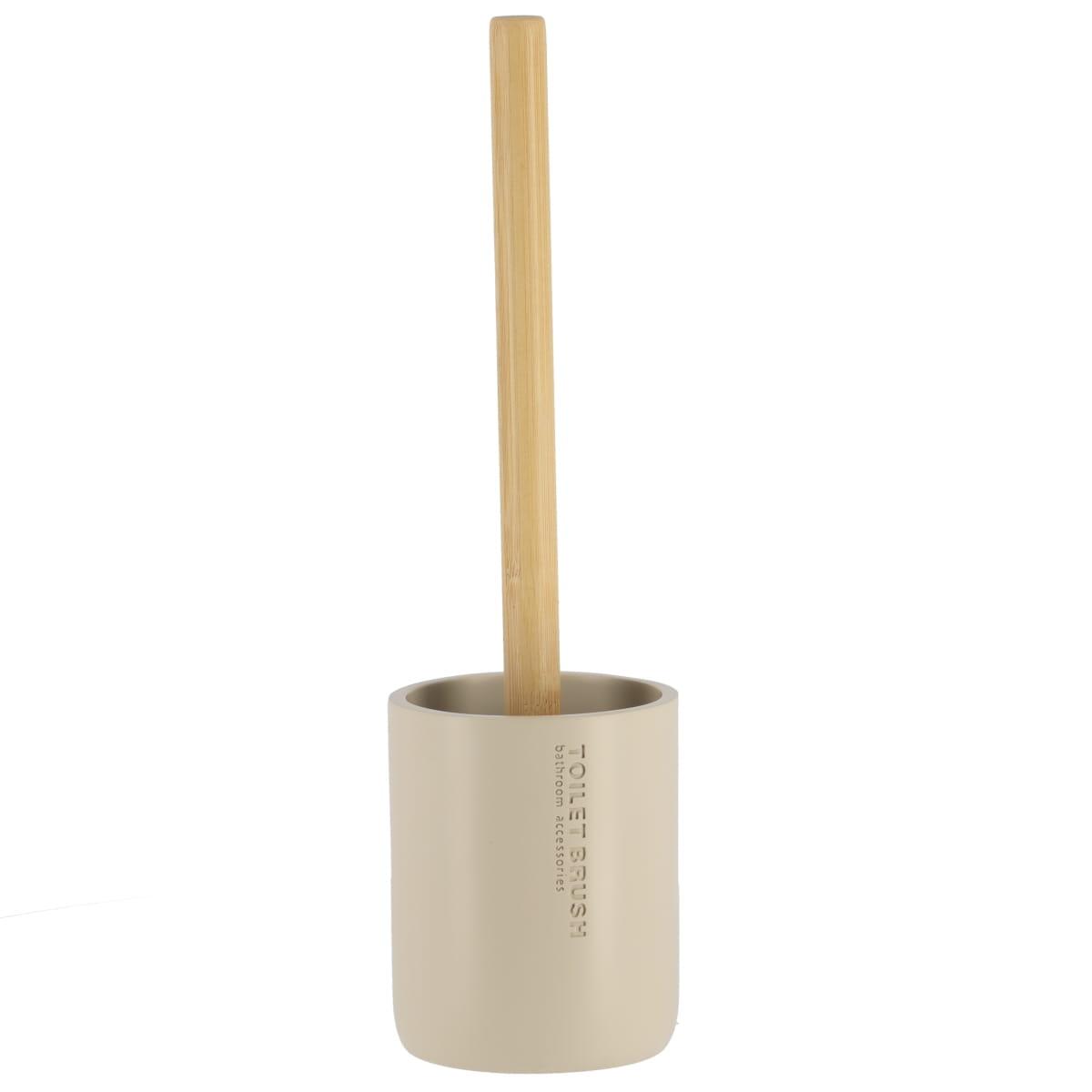 BROSSE WC POLYRESINE BEIGE BAMBOU
