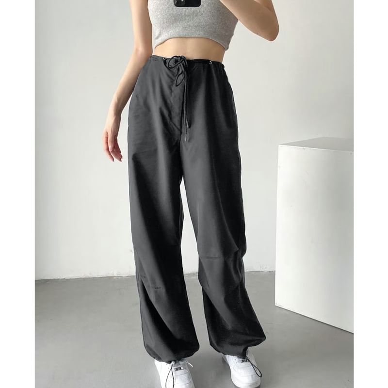 Alfie - Hoge taille effen harembroek