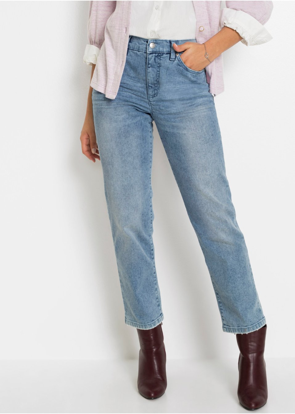 Jean mom en coton