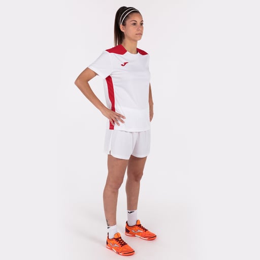 Camiseta de manga curta Joma Championship Vi Blanco Rojo