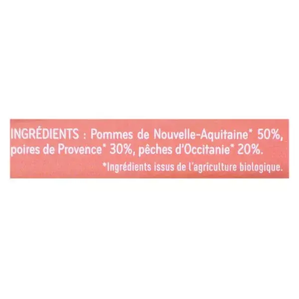 Babybio Frutas Maçã Pera Pêssego Sachê +6m Orgânico 4 x 90g