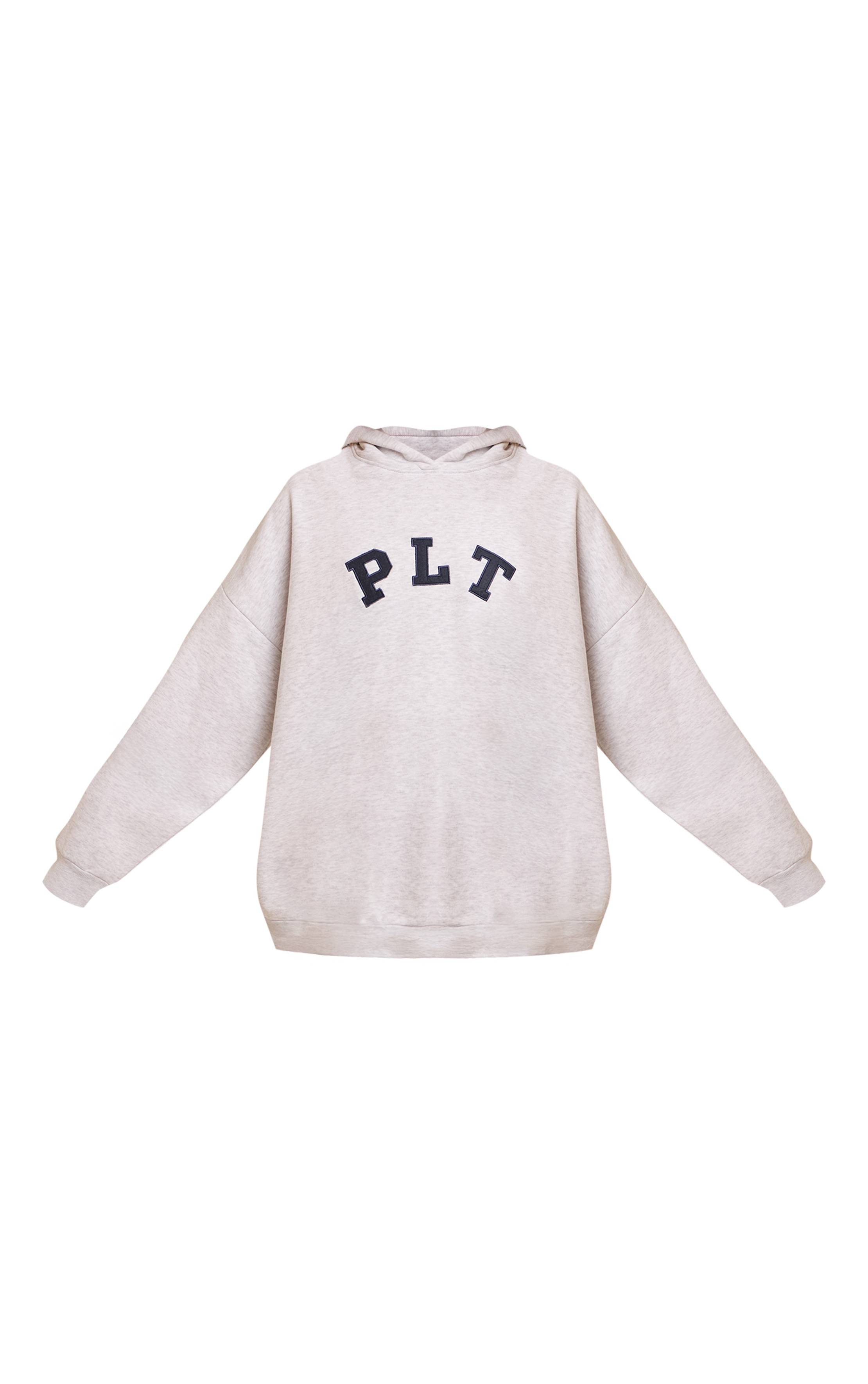 Gris Cendré Sweat À Casynthétiqueche Oversize Avec Logo Plt