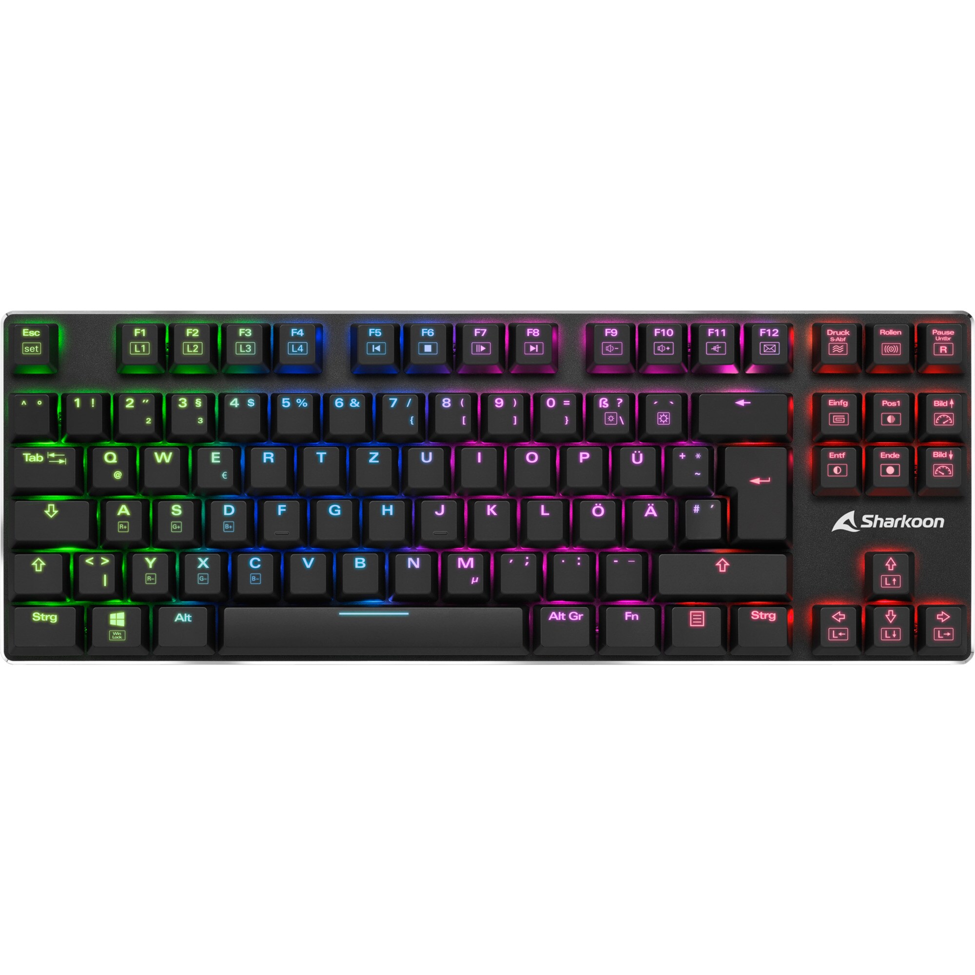 Sharkoon Gaming-Tastatur PureWriter TKL RGB