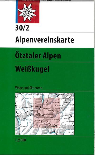 ALPENVEREIN - 30 2 OZTALER ALPEN WEISSKUGEL 1 25 000