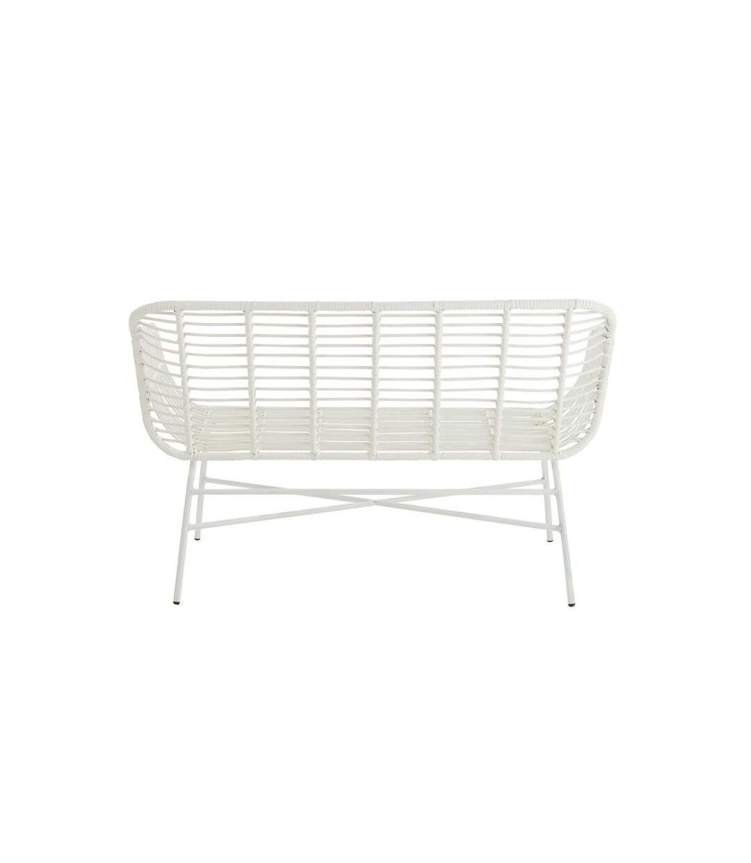 Paris Prix - Banc De Jardin Design celeste 128cm Blanc