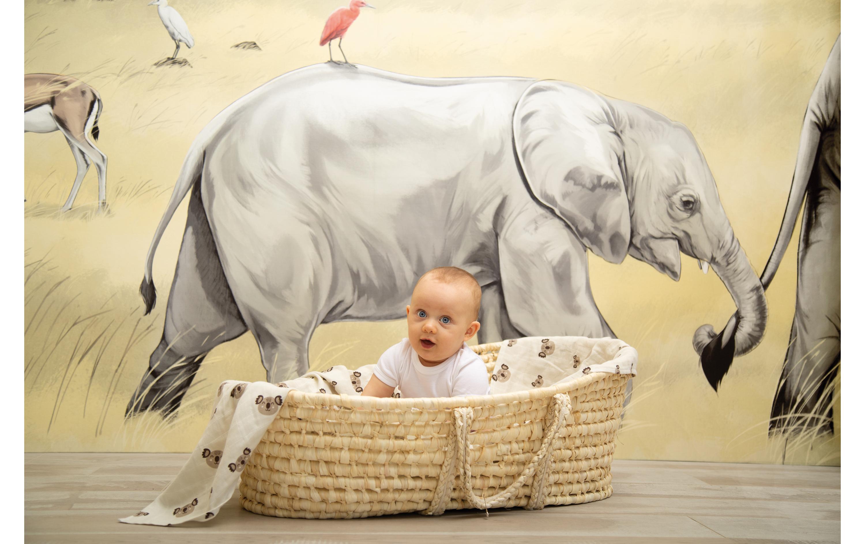Mulltuch classic Hearts 120 x 120 cmDas ideale Allzwecktuch für Ihr Baby