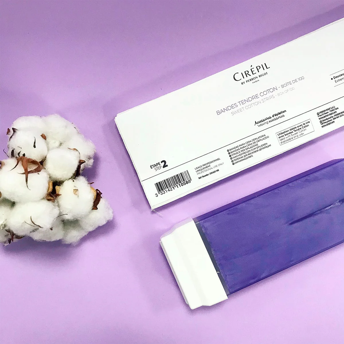 Cartouche de cire liposoluble Tendre Coton Cirépil 100ml