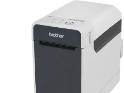 Brother TD-2020 - Etiketprinter - direkte termisk - Rulle (6,3 cm) - 203 dpi - op til 152.4 mm/sek. - USB 2.0, seriel, USB vært - skærer