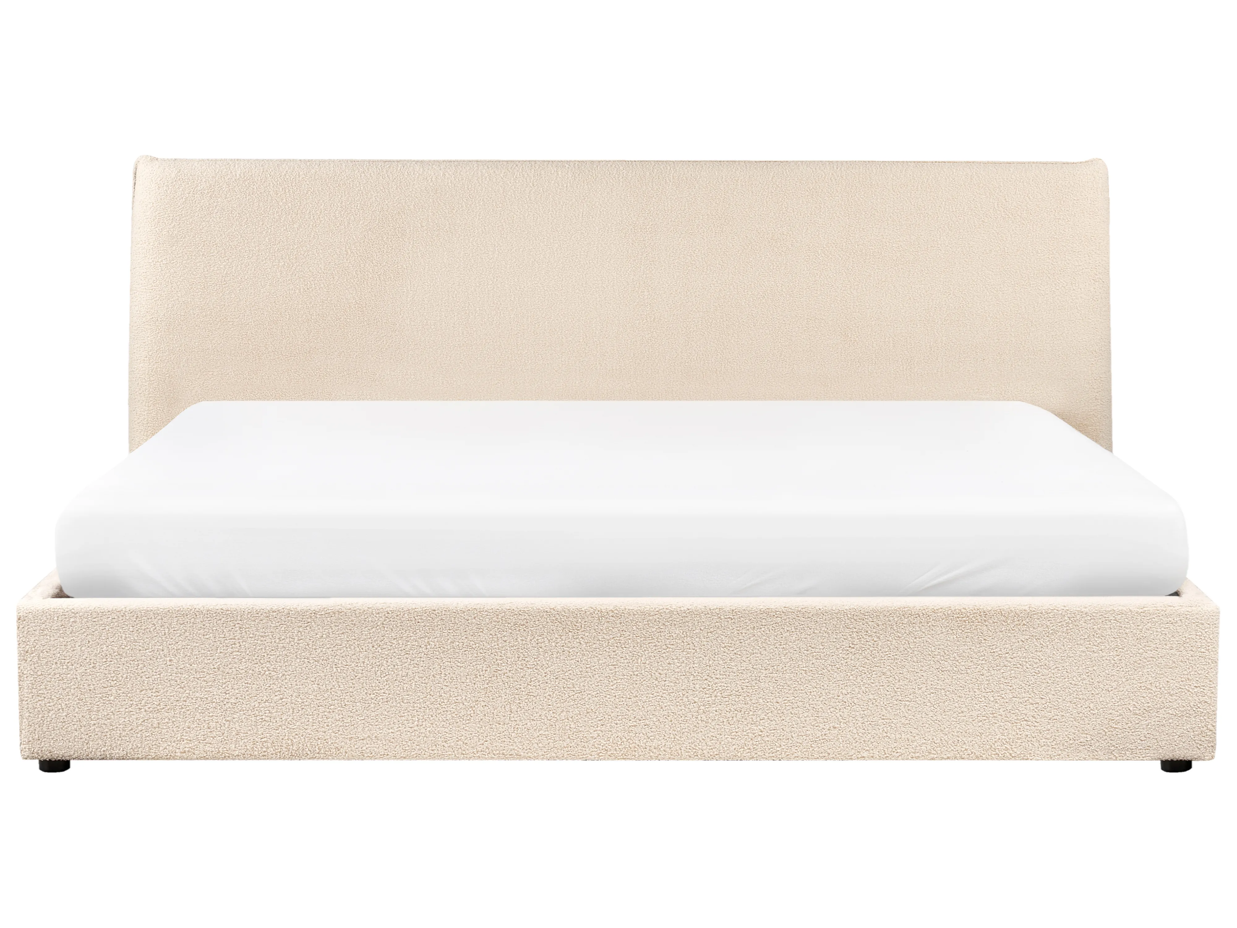 Bed met opbergruimte Bouclé LAVAUR 180 x 200 cm Beige