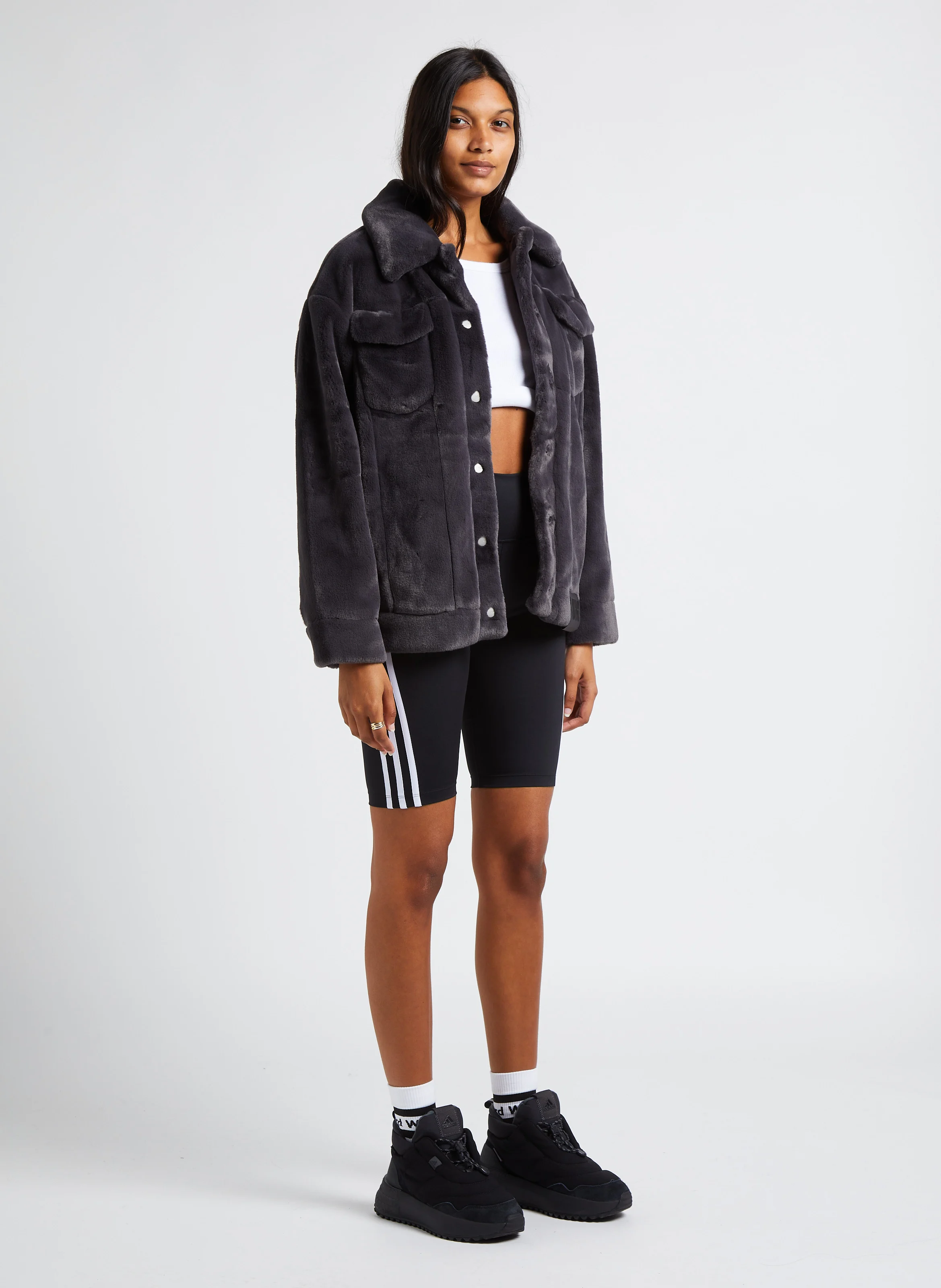 X_PLRBOOST PUFFER - Baskets montantes en cuir | Noir
