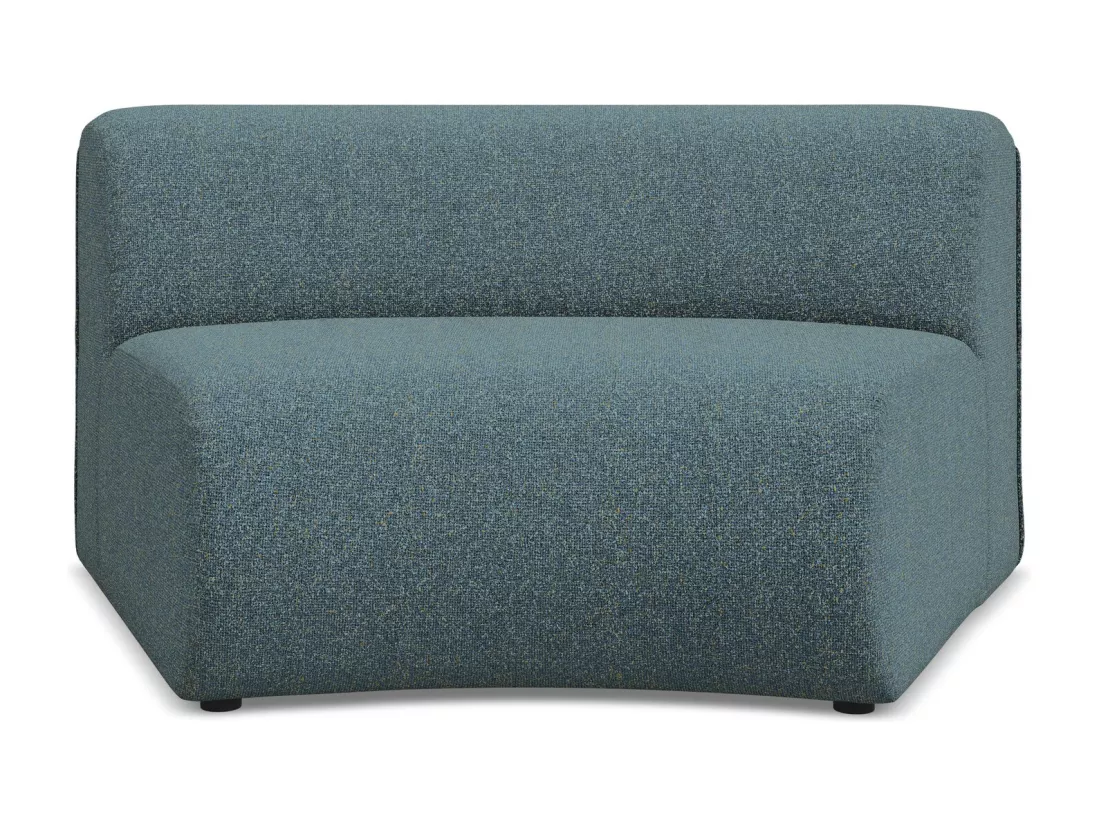 Fauteuil d'angle pour canapé modulable en tissu texturé - jeans - EKAHI