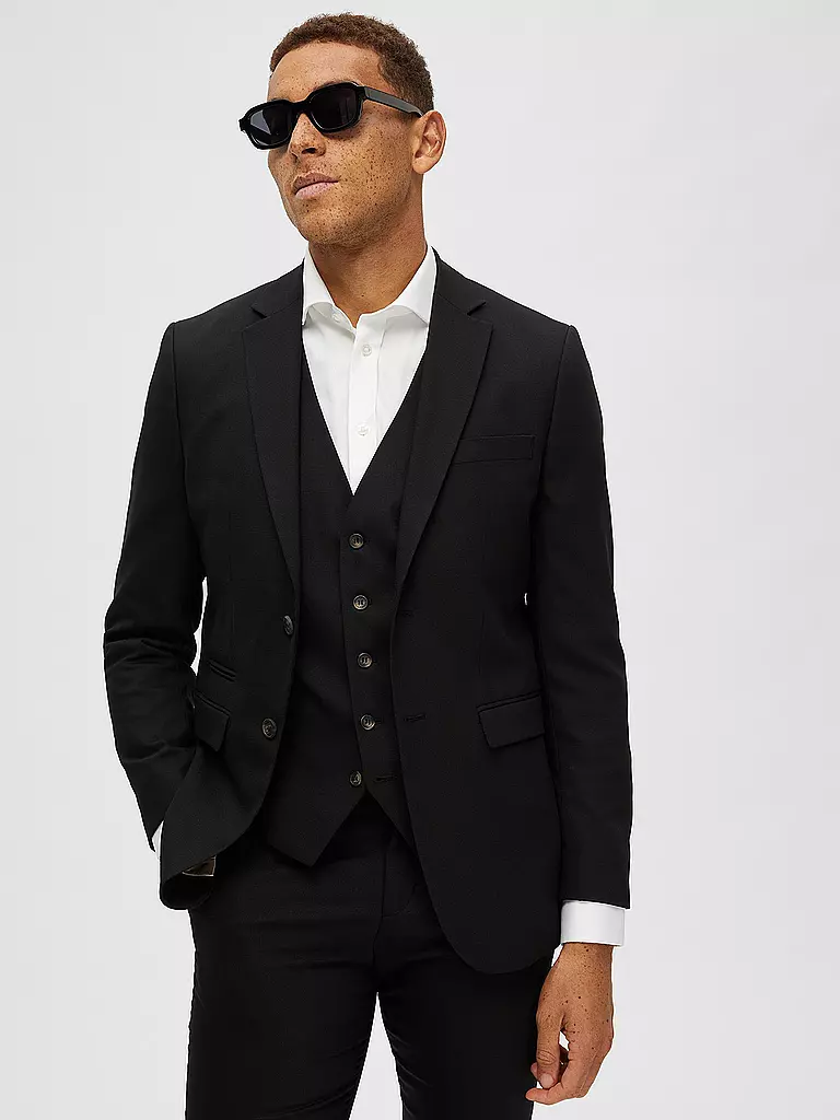 SELECTED Sakko Slim Fit SLHSLIM-NEIL schwarz