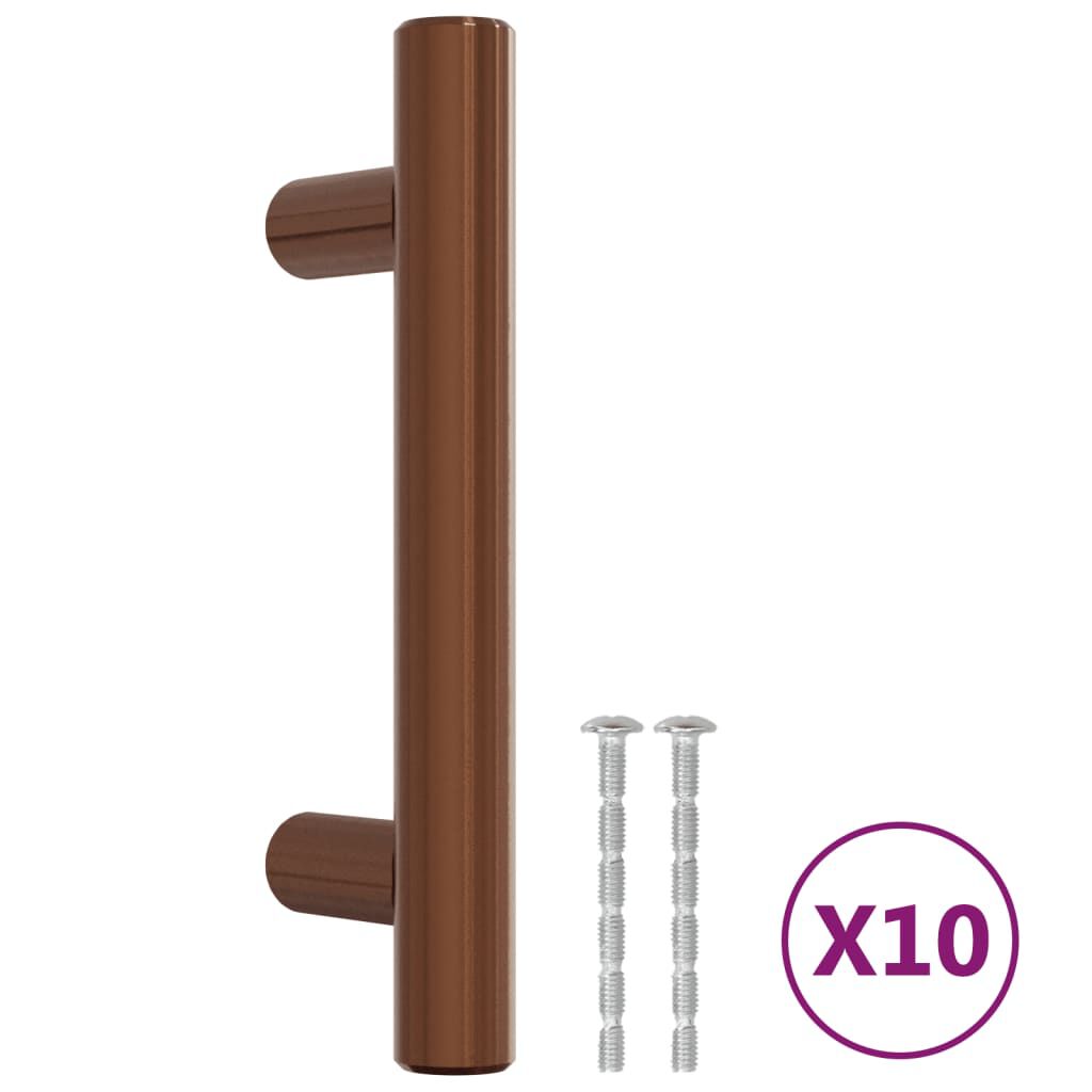 vidaXL Kastgrepen 10 stuks Brons 64 mm Roestvrij Staal