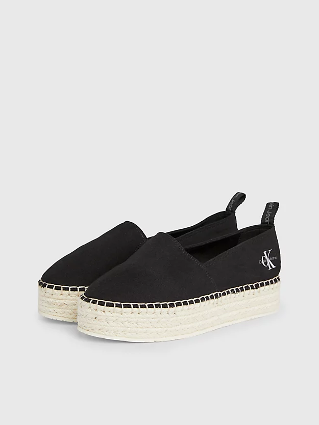Tênis espadrille de lona com plataforma