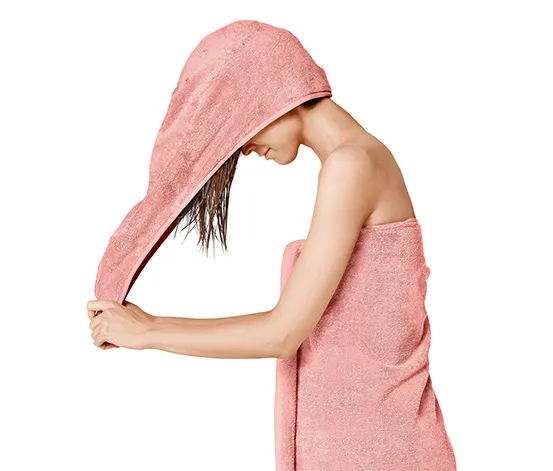 Turban-Handtuch, roséfarben