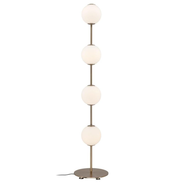 Umage Audrey vloerlamp LED messing/opaal