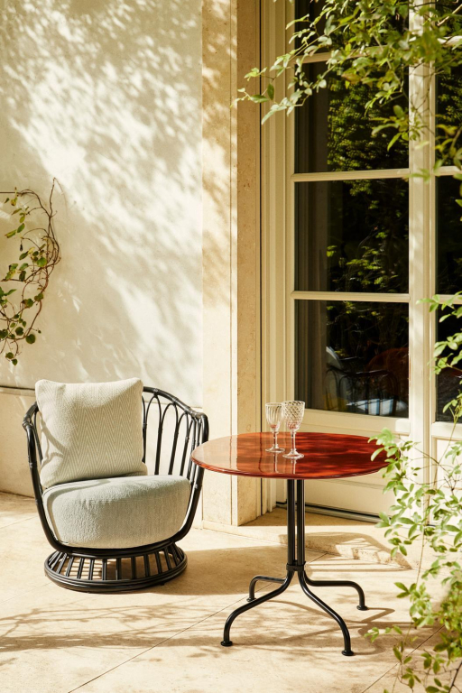 Gubi Carmel Bistro tafel Ø75 Clam White