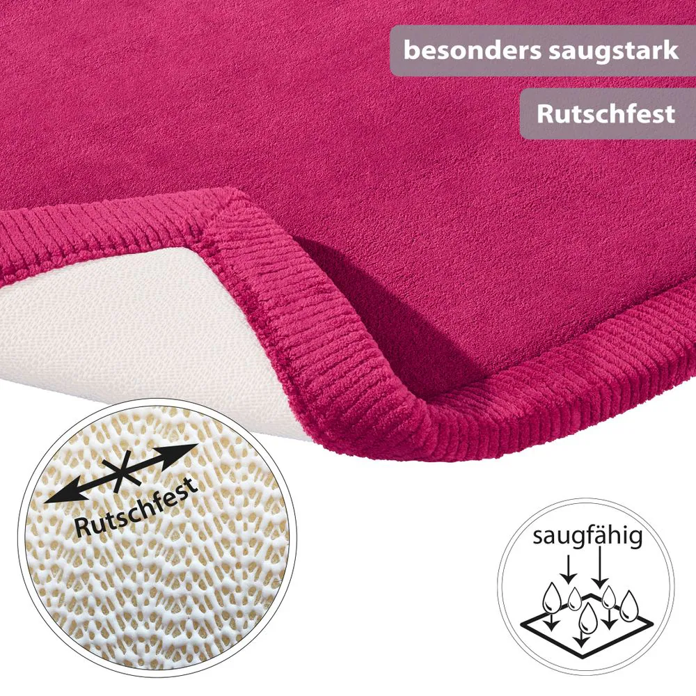 PANA® Memory-Schaum Badematte • Badvorleger • Badeteppich • Duschvorleger • 60 x 90cm • Ökotex zertifiziert • versch. Farben