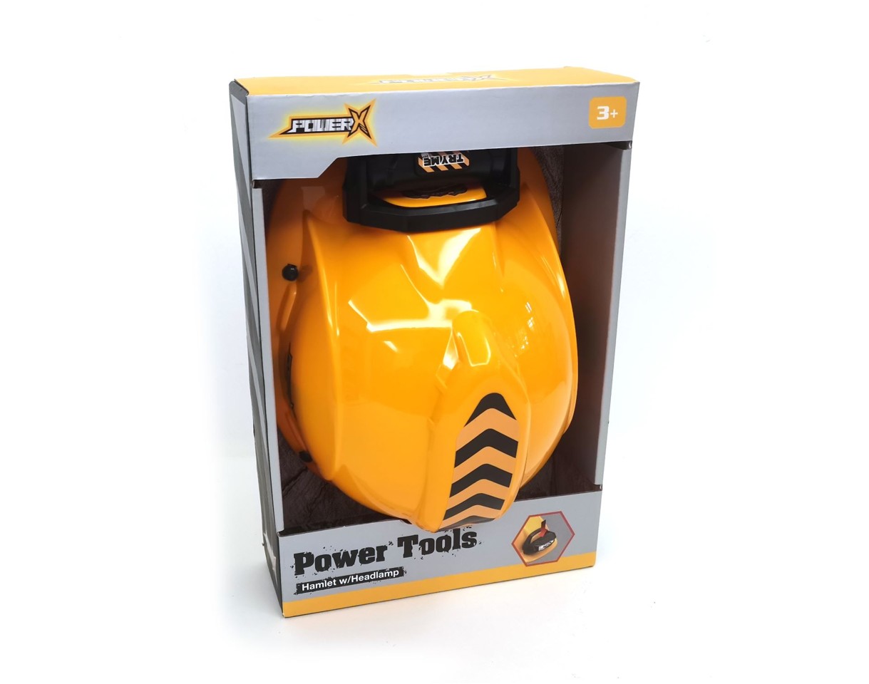 POWER X - Entrepenør Hjelm m. transportable hovedlygte