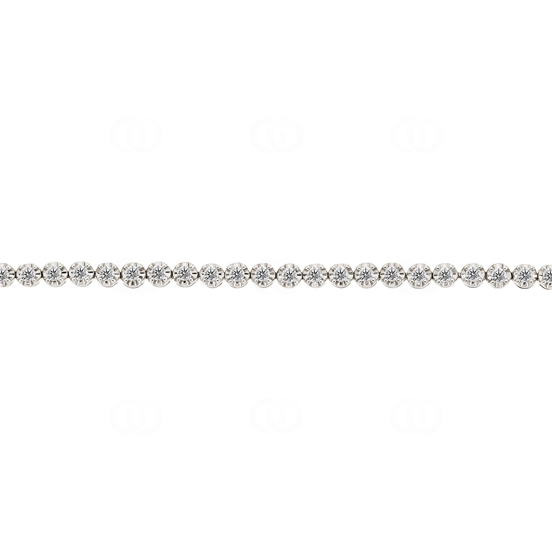 2.02 Karat Diamanten Tennisarmband 750/18 K Weissgold