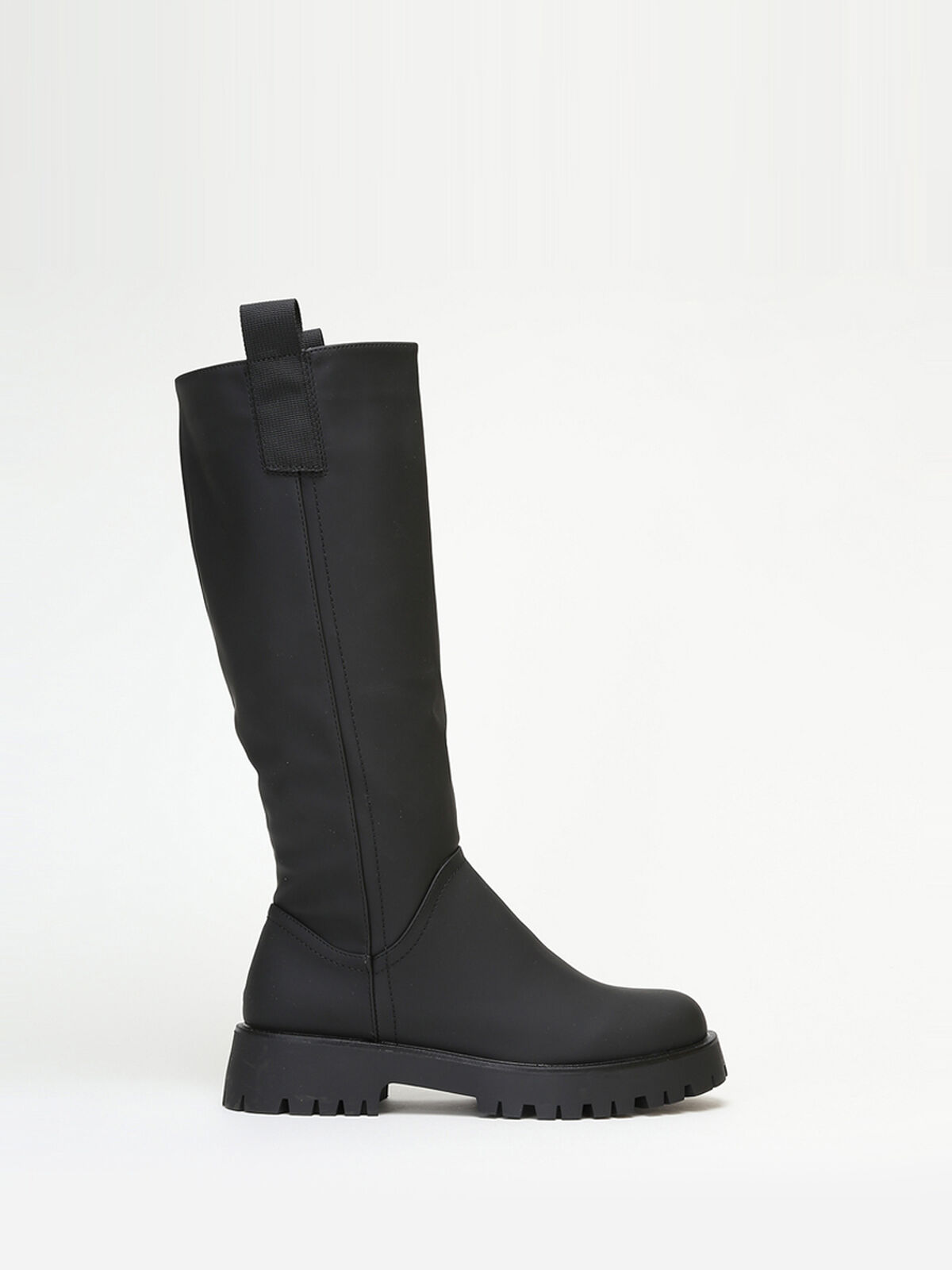 Bottes de pluie à plateforme crantée- Noir