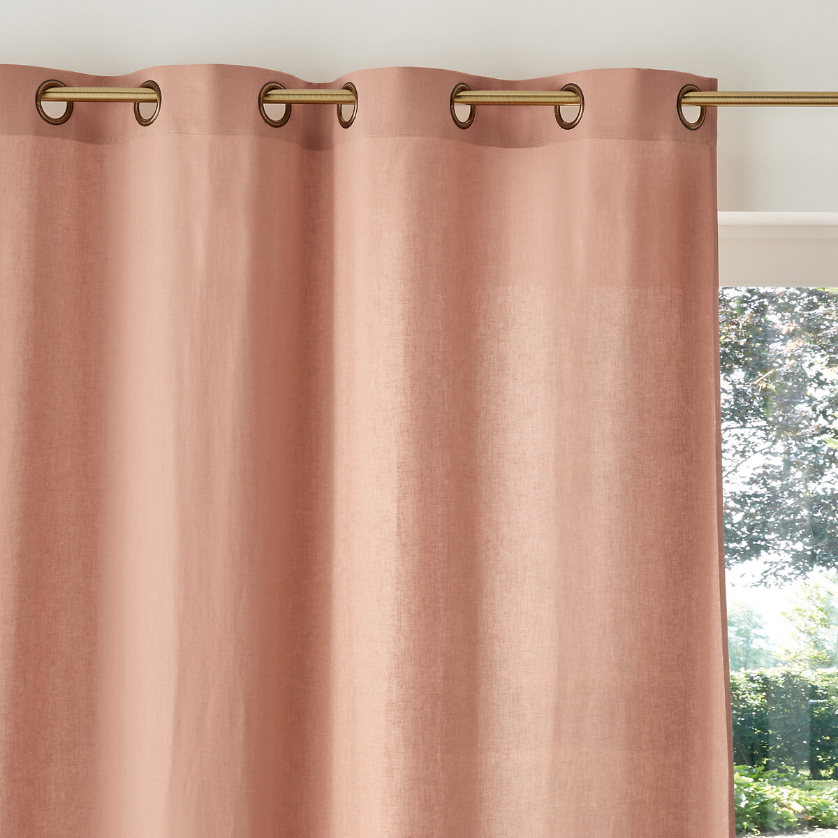 LA REDOUTE INTERIEURS<br>Cortina de meio linho com ilhós, Lincot