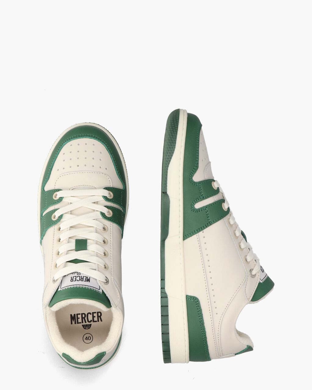 Mercer Amsterdam The Brooklyn Off-White/Groen Herensneakers