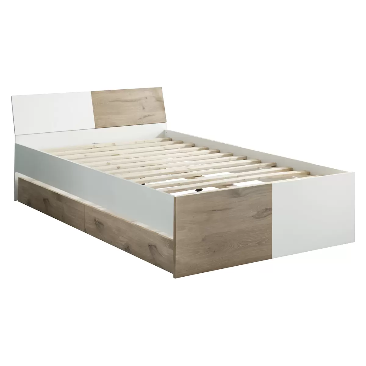 Bett Alex 120x200 Eiche,weiss
