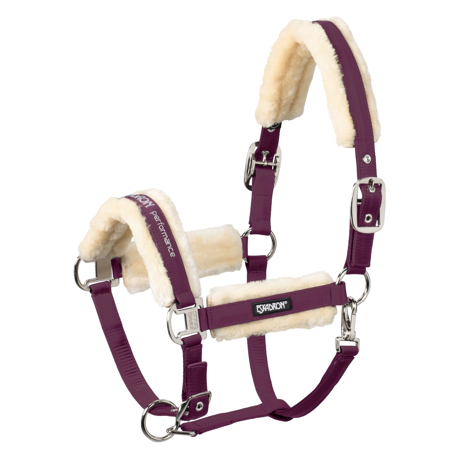 ESKADRON Basic Halfter FauxFur Double Pin  - blackberry