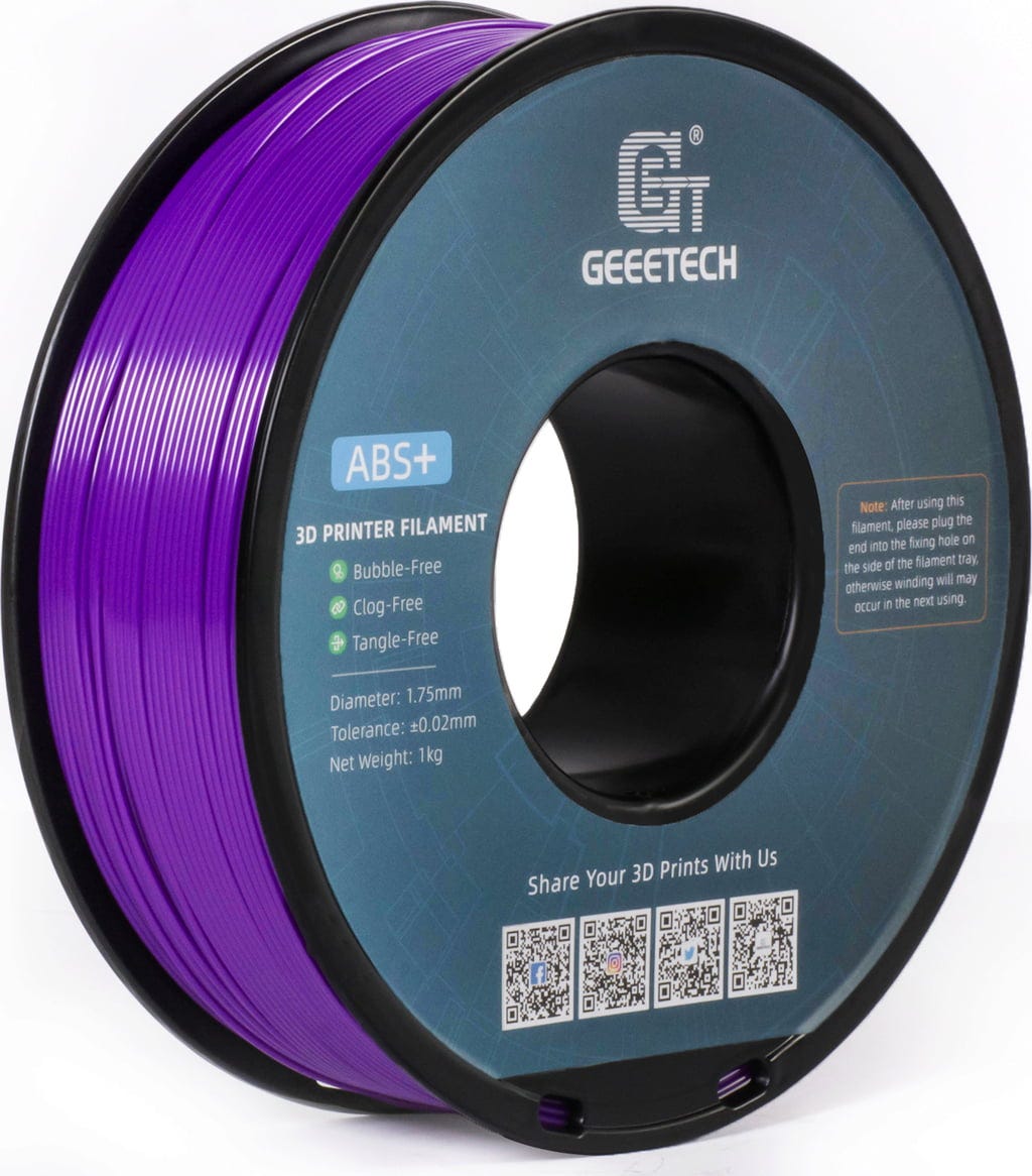 GEEETECH  ABS+ Purple, 1,75 mm / 1000 g    Beständiges ABS-Filament für robuste und langlebige Modelle in Purple