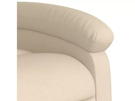 Fauteuil massant inclinable Crème Tissu