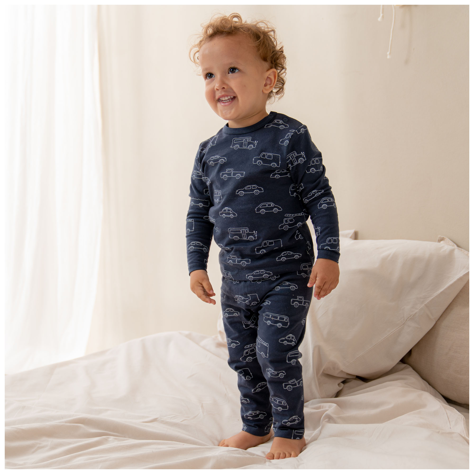 Prénatal baby pyjama auto's blauw