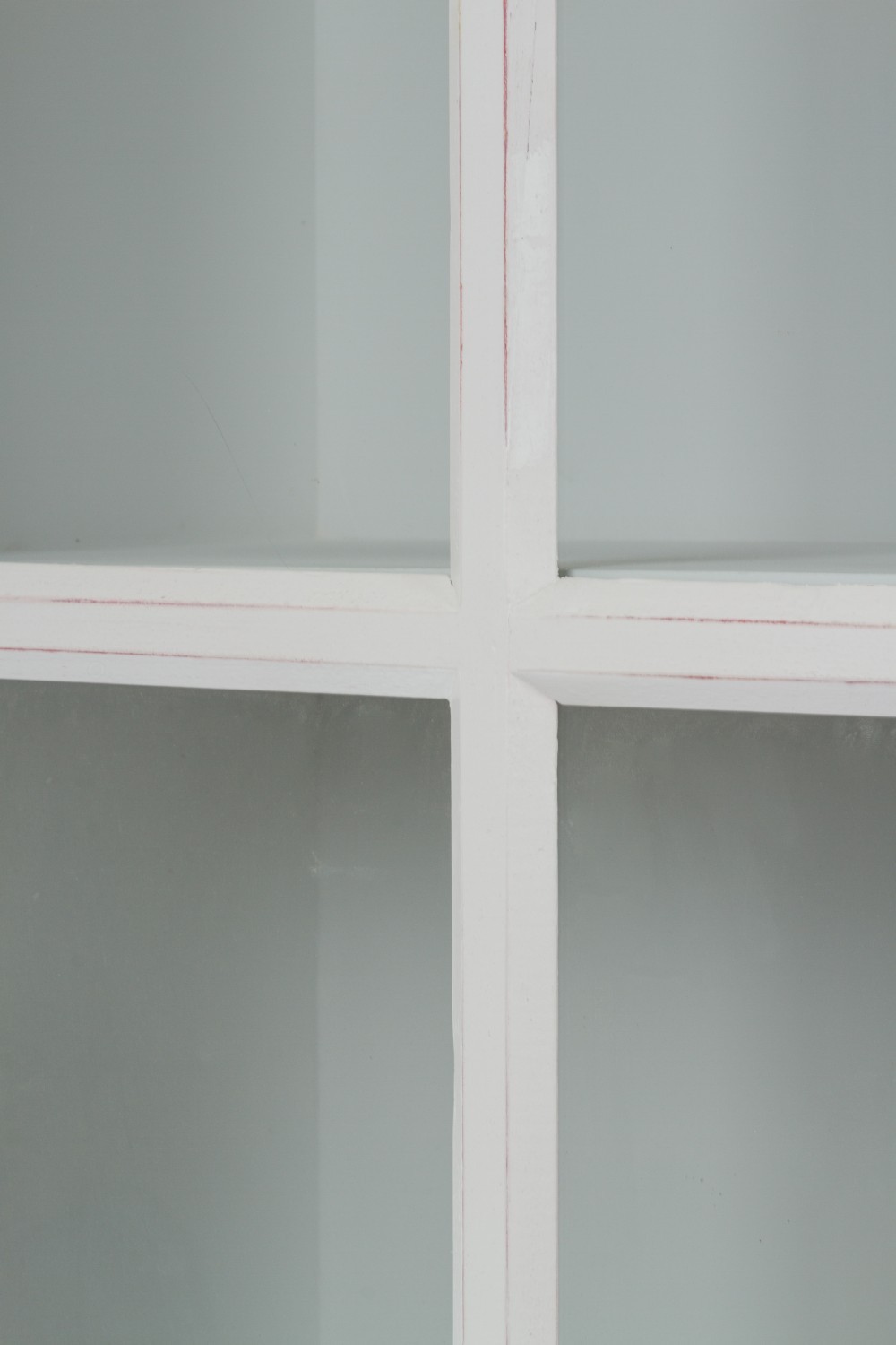 Vitrine FLORENCE - antik weiß - 2 Glastüren - 222 cm hoch