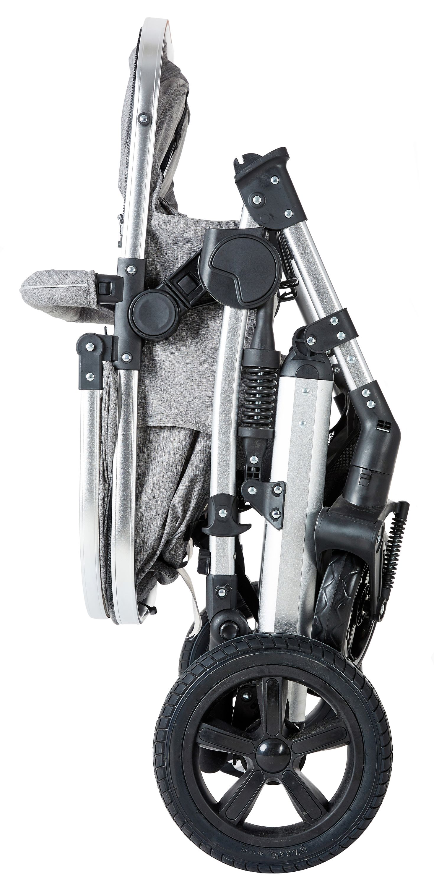 Kinderwagen COZY 2-in-1 grau/silber