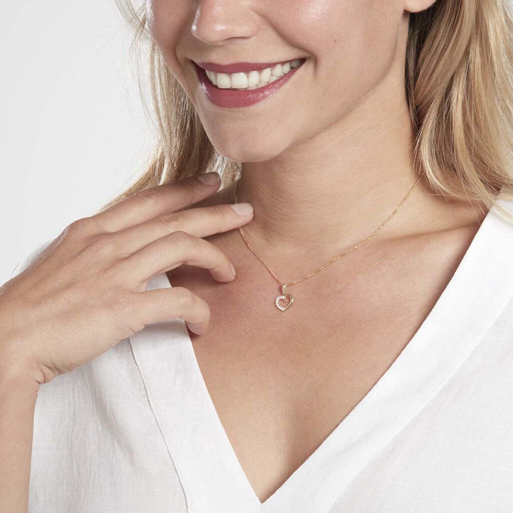 Pendentif Aereda Or Jaune Oxyde De Zirconium