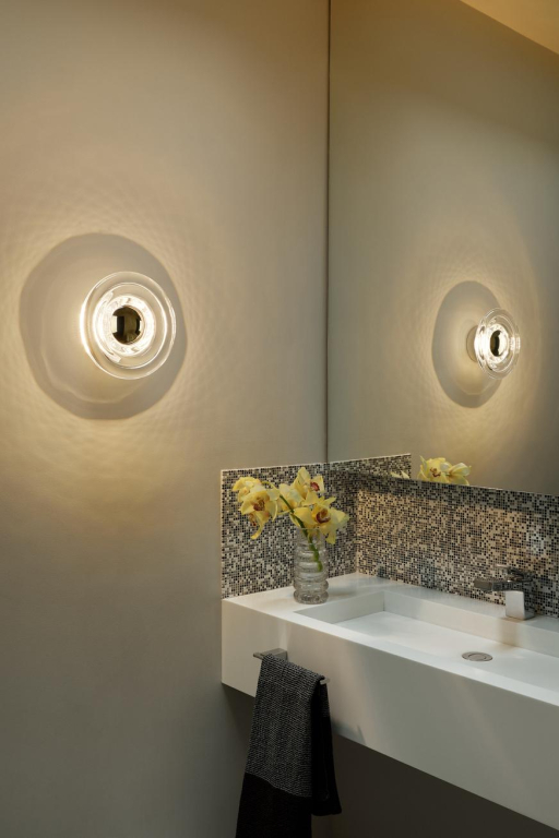 Tom Dixon Press wandlamp LED mini Ø21.5 transparant