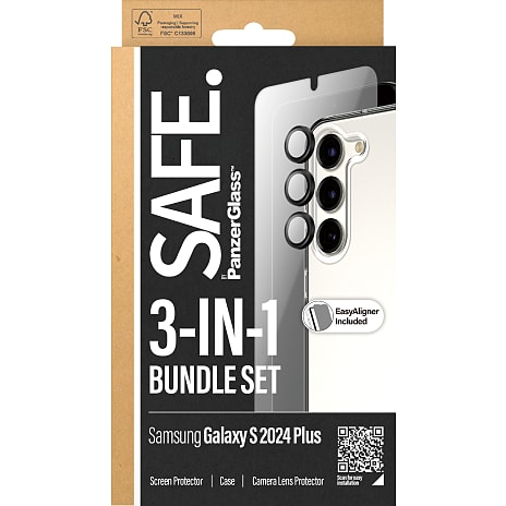 PanzerGlass SAFE 3-i-1 beskyttelsessæt Samsung Galaxy S24 Plus