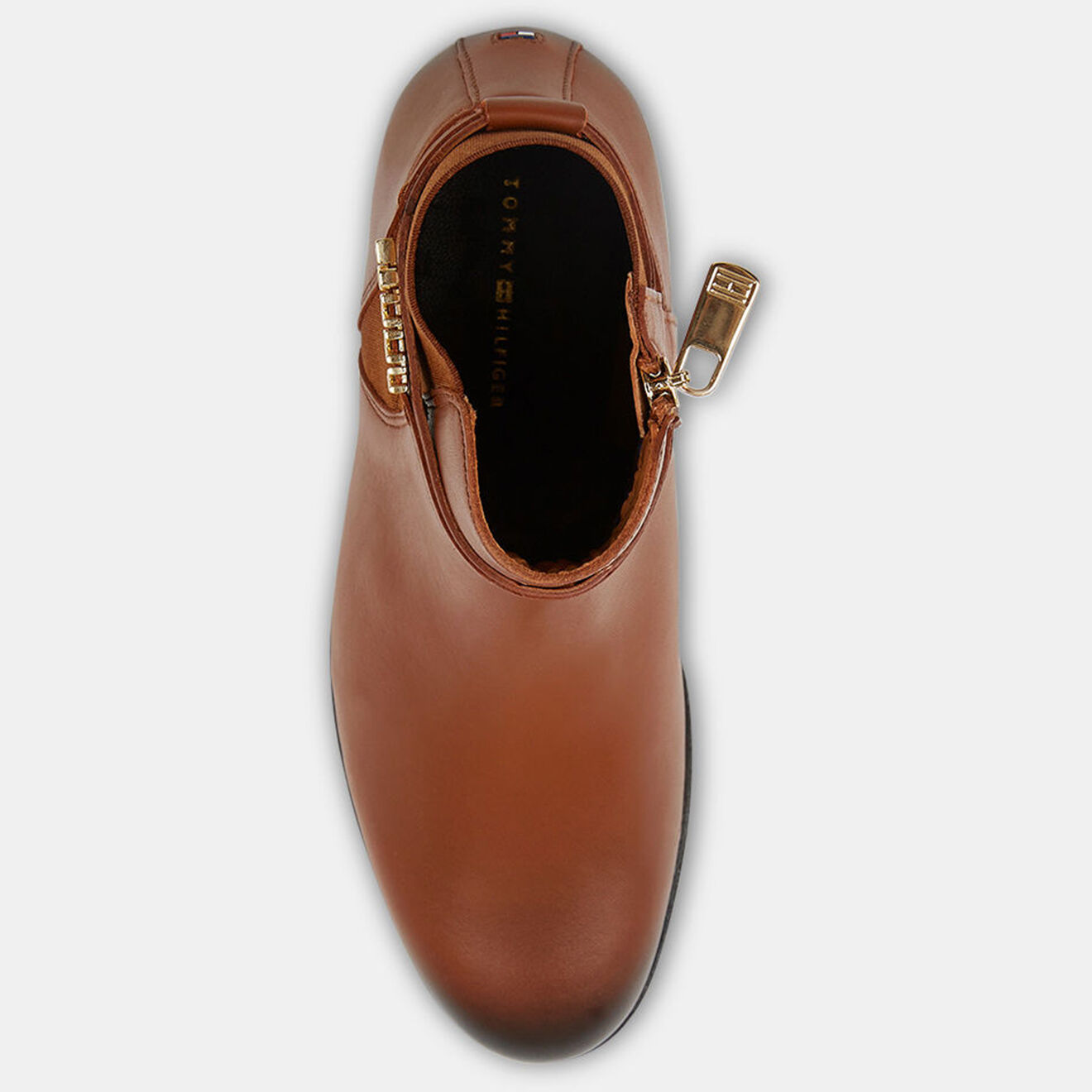Tommy Hilfiger Bottines en Cuir Brandi cognac